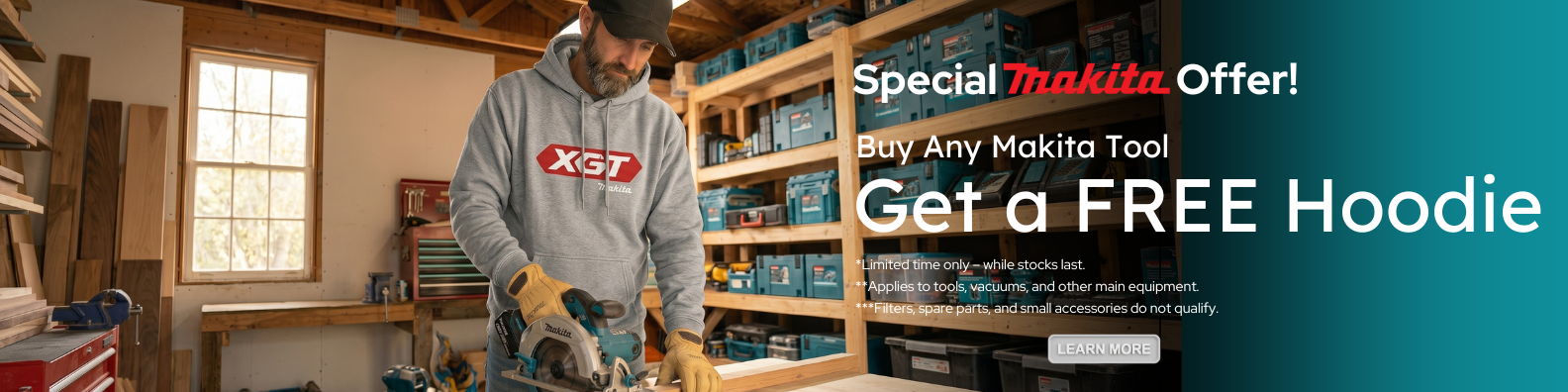 Special Makita Offer! Buy Any Makita Tool Get a FREE Hoodie