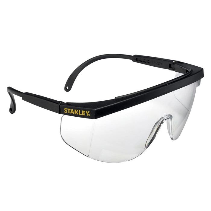 Overspec safety glasses worn over prescription glasses