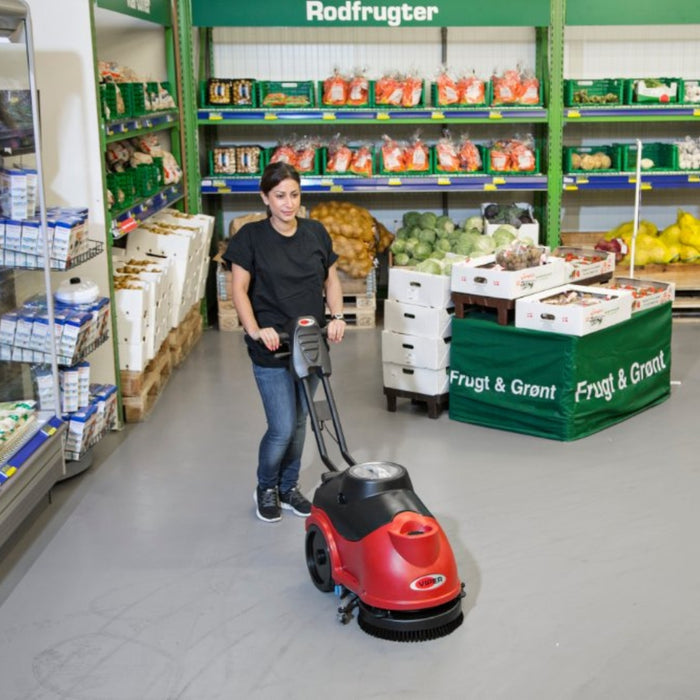 Viper AS380B Compact Battery Walk-Behind Scrubber Dryer
