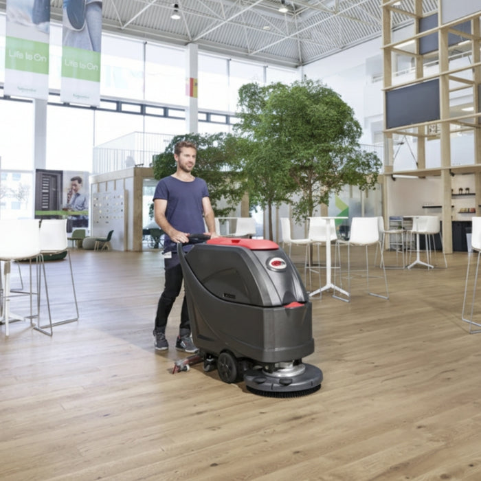 Viper AS5160T professional walk-behind scrubber dryer built for maneuverability and effective daily cleaning in offices, schools, and shops