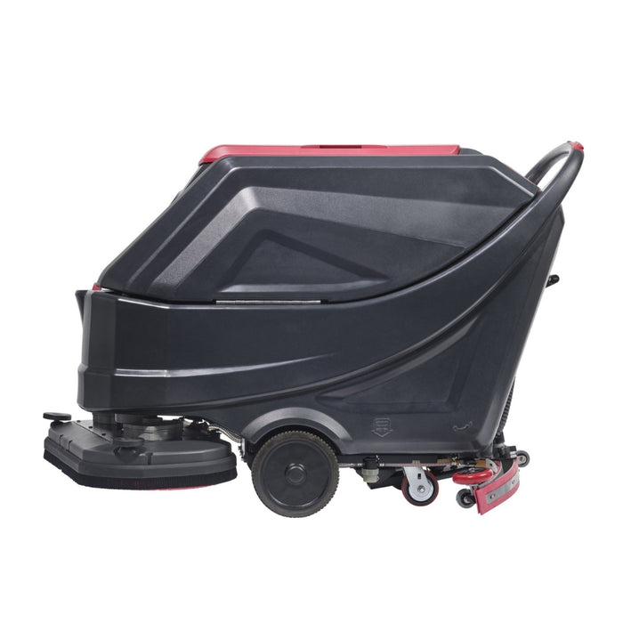 Viper AS6690T walk-behind scrubber dryer featuring a 90L tank and advanced cleaning system, perfect for maintaining spotless floors in warehouses, malls, and schools