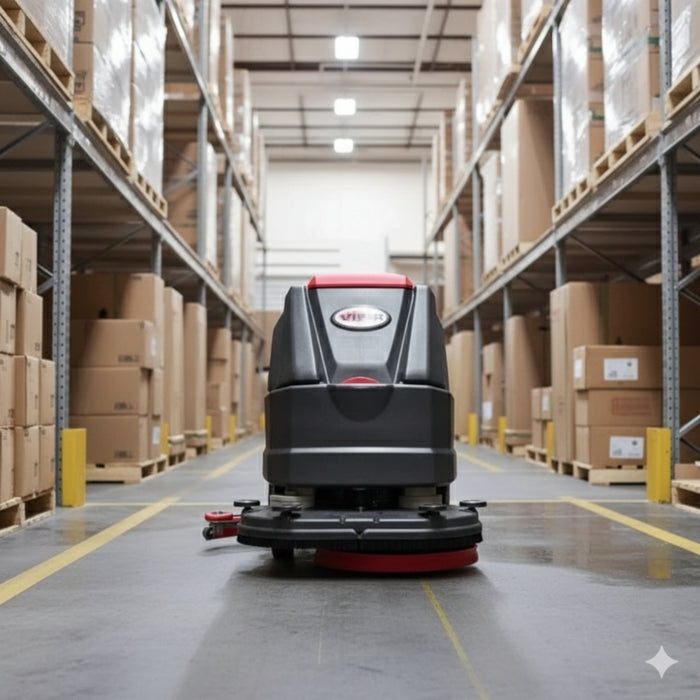 Viper AS6690T 90L walk-behind scrubber dryer offering superior cleaning productivity, ergonomic design, and consistent performance for professional applications