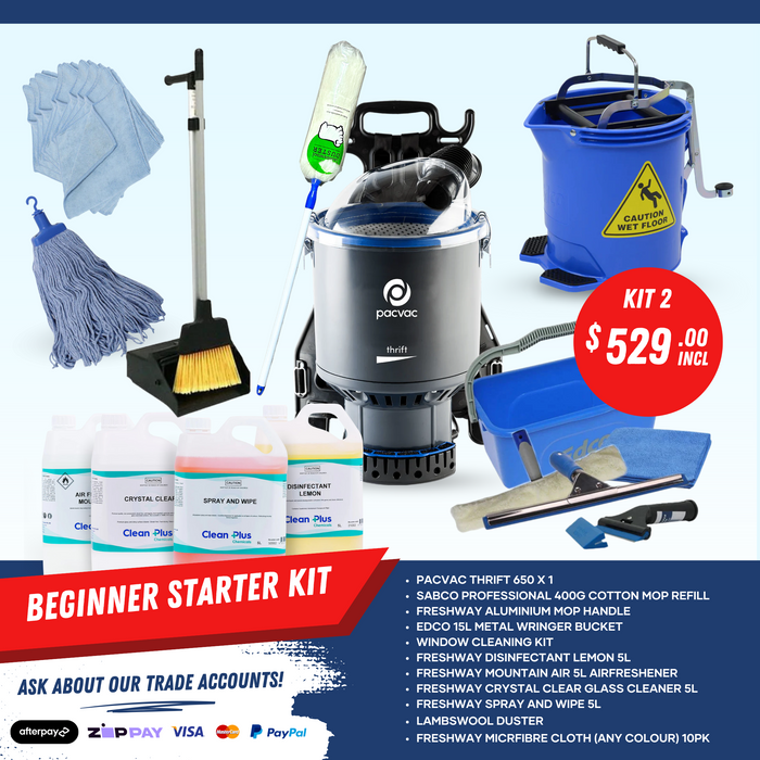 Commercial Cleaners Essential Kit for starting professional cleaning