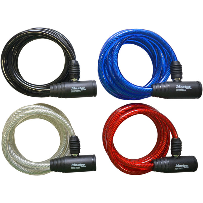 Master Lock 1.8m x 8mm Fortress Bike Cable Lock  Assorted Colours FM9127DAU