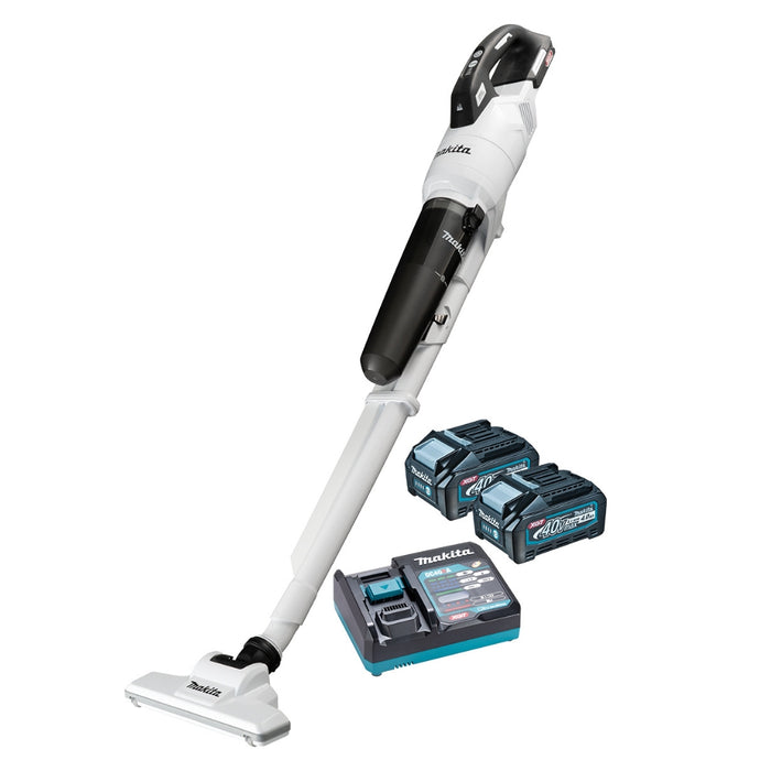 Makita 40V Max XGT Brushless Cyclone Stick Vacuum CL003G Kit - 2x 4.0Ah Battery + DC40RA Charger