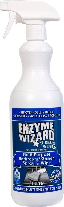 Enzyme Wizard Multi-Purpose Bathroom / Kitchen Spray and Wipe