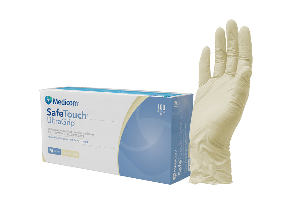 SafeTouch UltraGrip Textured Latex Medical Examination Gloves PF (SFTGL1122)