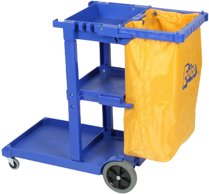 Edco Janitor Cart Blue Complete with Trolley Bag 19040