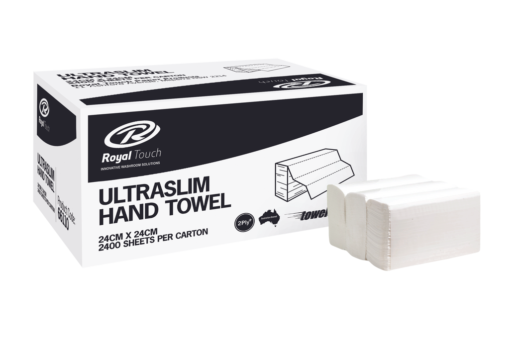 RT Towelex Interleaved Ultraslim Hand Towel 120 Sheet 2 ply 24cm x 24cm (66110)