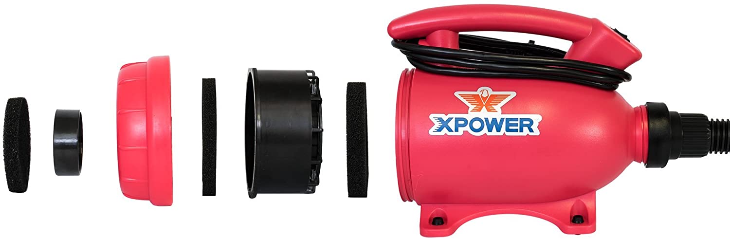 XPOWER B-55 1000w Portable Home Pet Grooming Dog Cat Force Hair Dryer & Vacuum