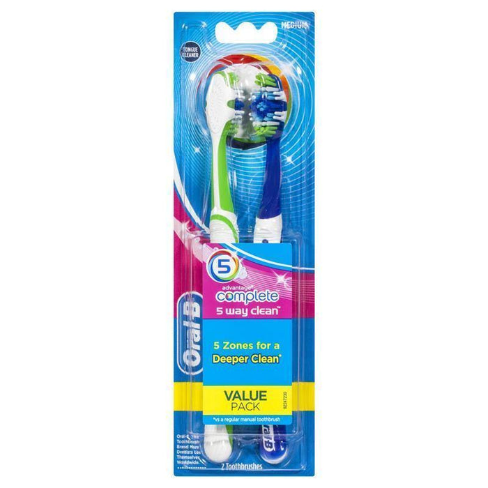 Oral-B 5 Way Clean Toothbrush 2 Pk