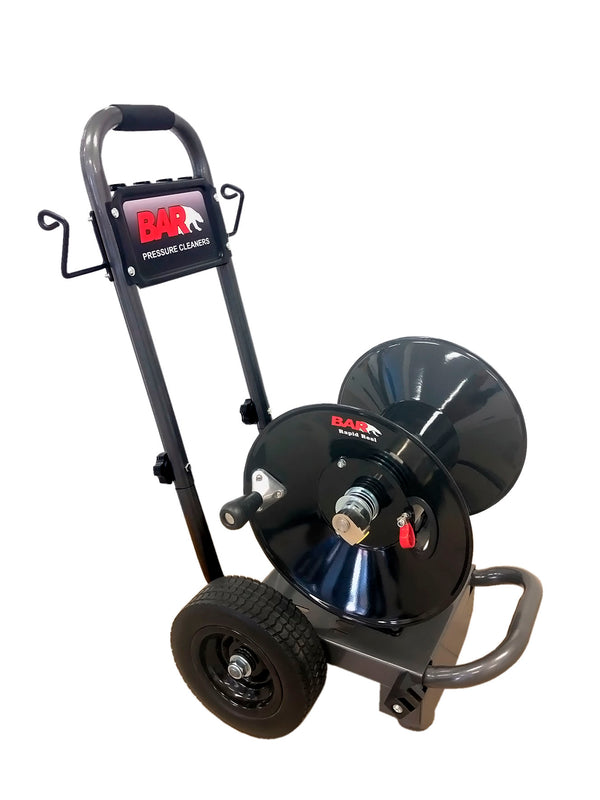 Hose Reel with Trolley To Suit 60 Mtr (125 85.402.002P) - Black - Pressure Cleaner Parts & Accessories