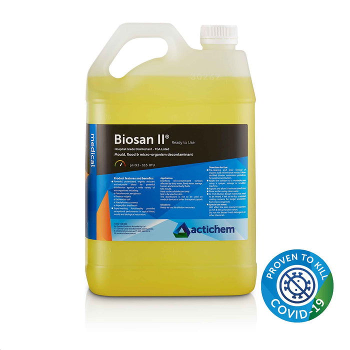 Biosan II RTU Hospital Grade Disinfectant Ready To Use TGA Approved