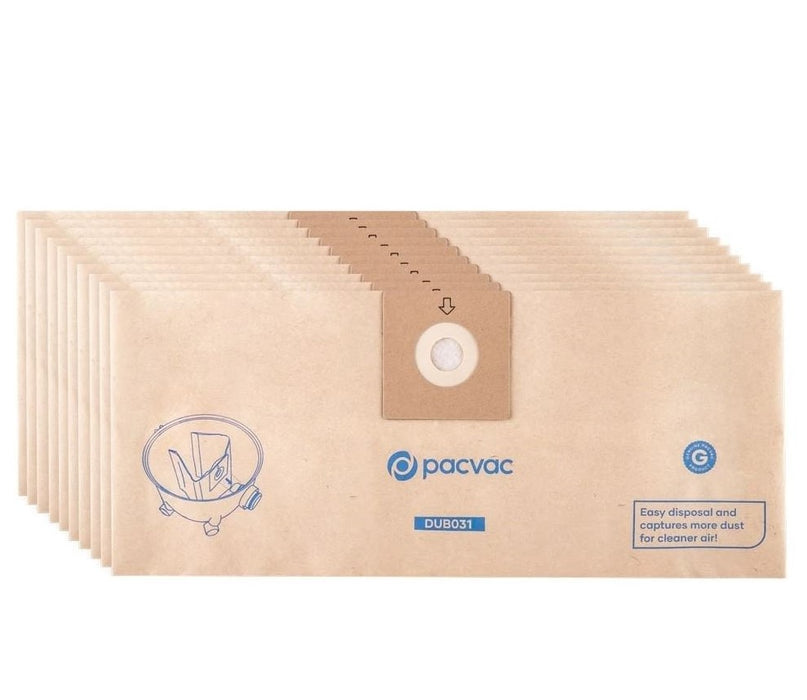 Pacvac Glide Disposable Paper Sealed Dust Bag 15L 10 pack (DUB031)