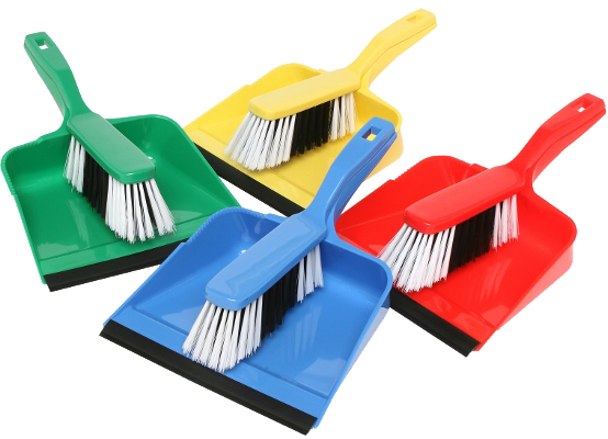 Edco Dust Pan & Brush Sets - Commercial Assorted Colour Coded