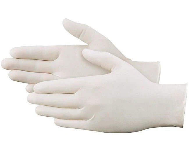 Vitals Easy Fit Latex Gloves, Powder Free, Standard Cuff Natural 100 pcs