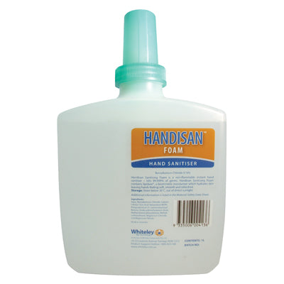 Whiteley Handisan Instant Foam Hand Sanitiser 200ml 1L Alcohol free