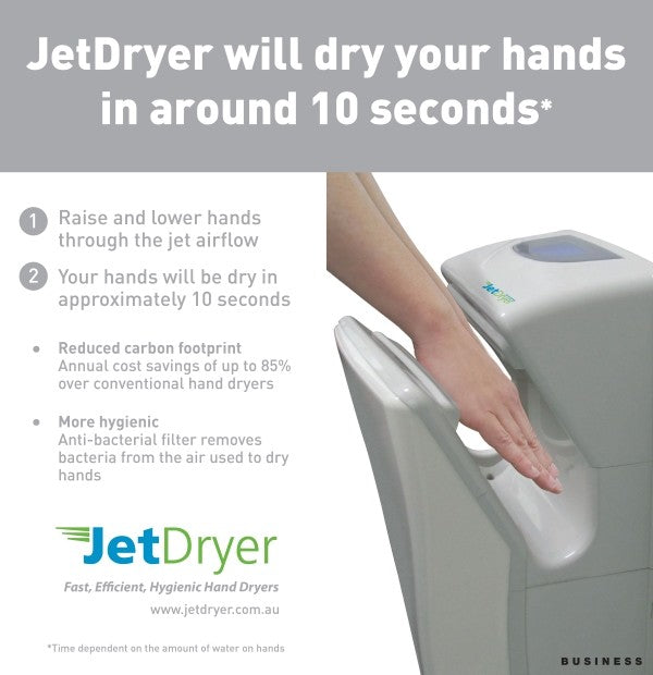 JetDryer Instruction Sign For Business