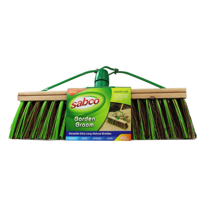 Sabco Garden Broom Versatile Extra Long Natural Bristles 450MM