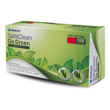SafeClean Go Green Biodegradable Textured Nitrile Examination Gloves