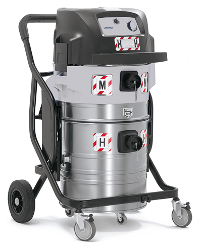 Nilfisk IVB 965-2H/M SD XC industrial wet and dry vacuum cleaner designed for powerful dust, debris, and liquid extraction in industrial environments