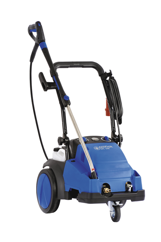 Nilfisk MC 5M cold water medium electric pressure washer delivering 1670 PSI and 11.6 L/min flow rate for powerful cleaning of vehicles, equipment, and outdoor surfaces