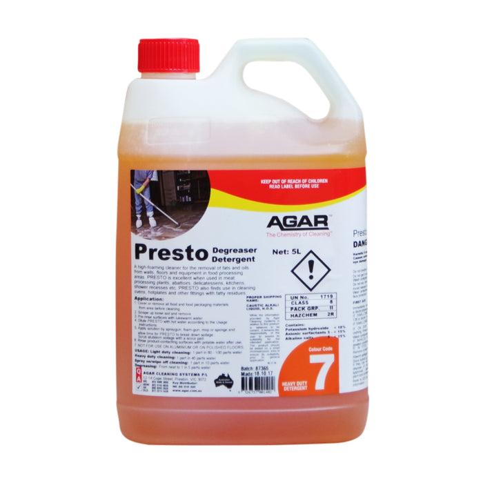 Agar Presto Caustic Based Cleaner Degreaser (PREST5)