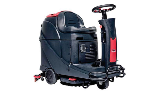 Viper AS530R compact ride-on scrubber-dryer designed for efficient cleaning of medium-sized floor areas with a 530 mm cleaning path and 73 L solution tank
