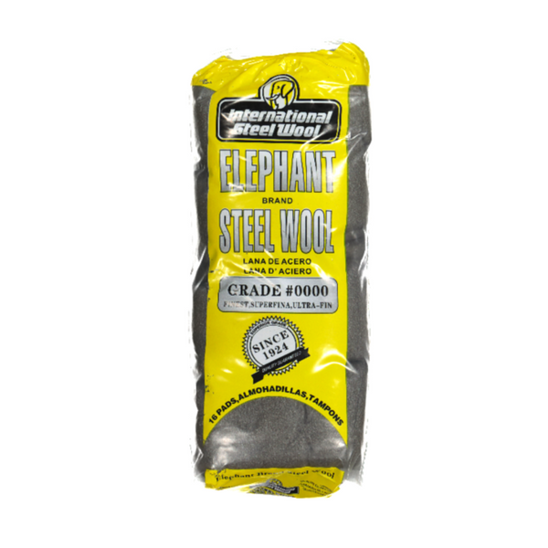 International Steel Wool Grade 0000 16 Pads Elephant Brand - Janitorial and General Cleaning - Clothes wipes..