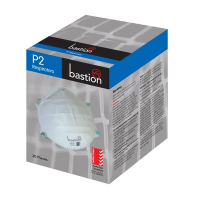 Bastion P2 Respirators - Standard (No Valve) BNR22523 20per pack - 20 PK / White - PPE - Masks and face protection
