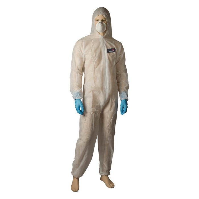 Bastion - SMS Coveralls, Type 5/6, White, Large - Carton / 50