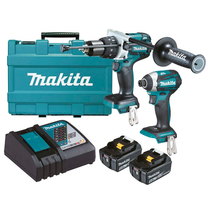 Makita DLX2176T - 18V 5.0Ah Cordless Brushless 2 Piece Combo Kit