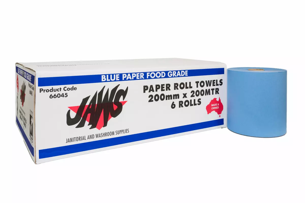 Jaws 200m Blue Food Grade Autocut Hand Towel (66045)