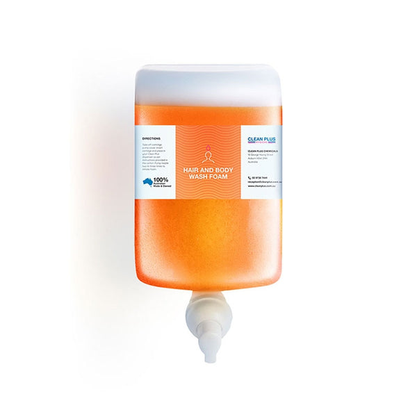 Cleanplus Hair and Body Wash Foam Soap Manual Refill Pods 959 to fit FD950 Dispensers - 1Litre - Chemicals