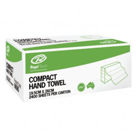 RT 66080 Interleaved Compact Hand Towels 2 ply 19.5cm x 26cm (2400 sheets)