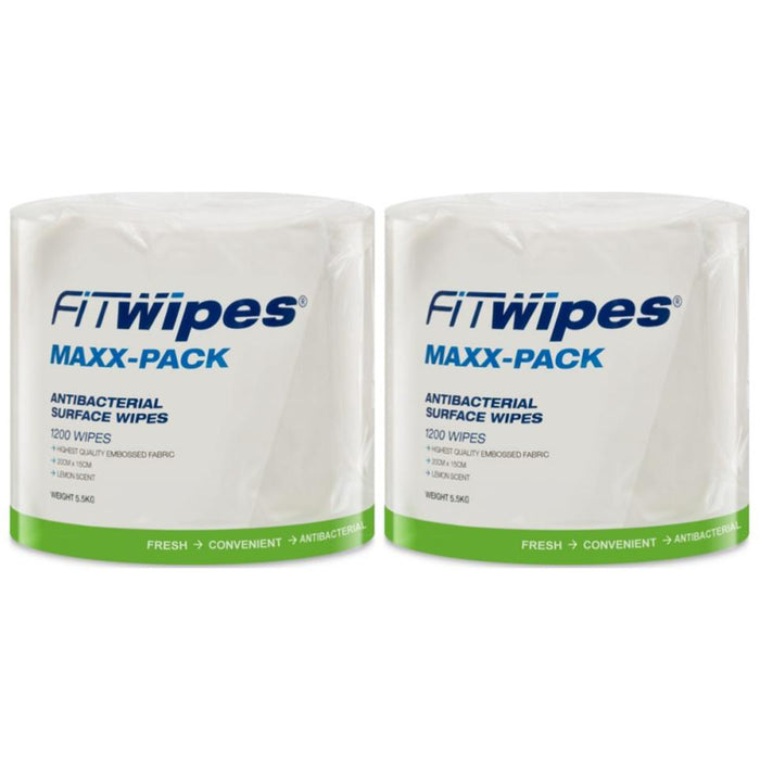 WOW Antibacterial Surface / Gym Wipes MAXX-PACK carton 4 Rolls x 1200 Wipes