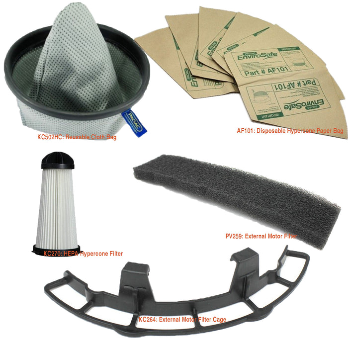 PACVAC Service Kit - Filters - Bags & Motor cage to fit Superpro Series SEK001