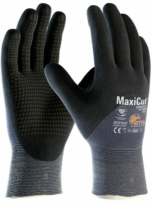 MaxiCut Ultra 44-3455 3/4 Coated Durable High Cut 5C Protection Glove L, XL Pair