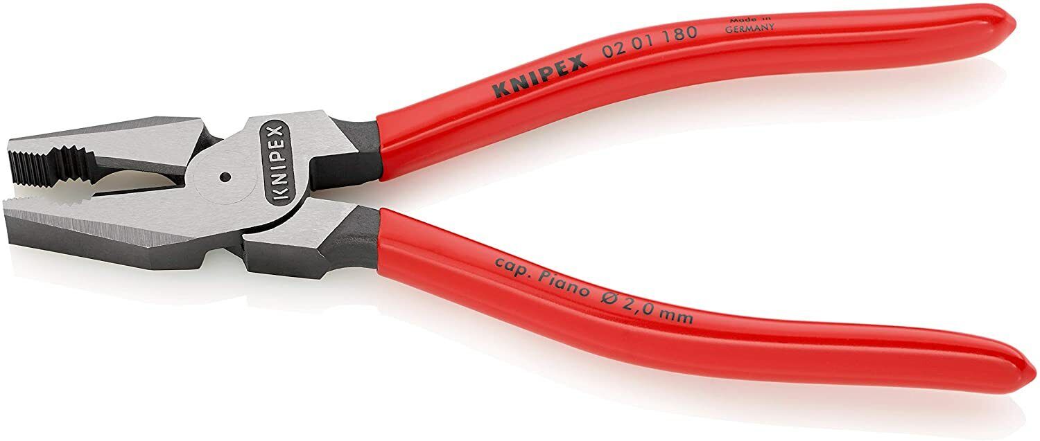 New Knipex 02 01 180 SB High Leverage Combination Pliers 180 MM (0201180)